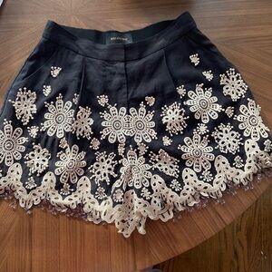 KOBI HALPERIN ANNABEL EMBROIDERED BEAD TRIM SHORTS